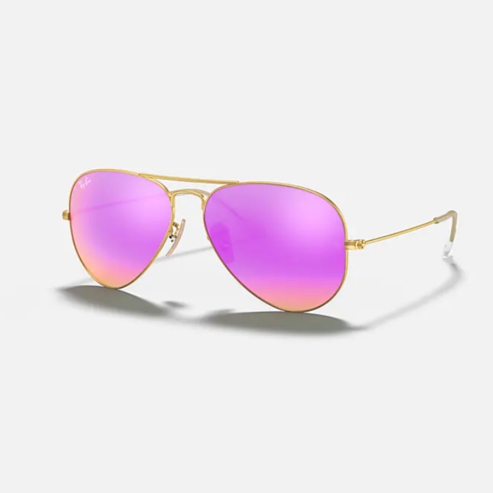 RayBan flash aviators in pink (sunglasses)